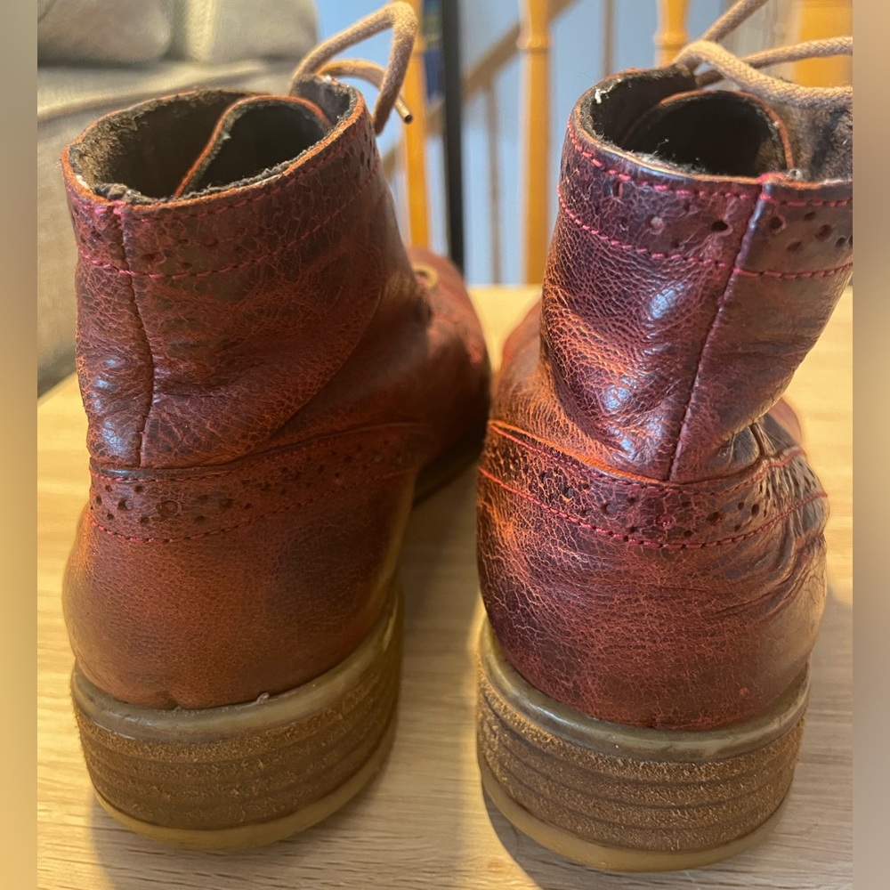 Josef Seibel Sienna 15 Bordo Lace Up Leather Ankle Boots - Picture 4 of 6